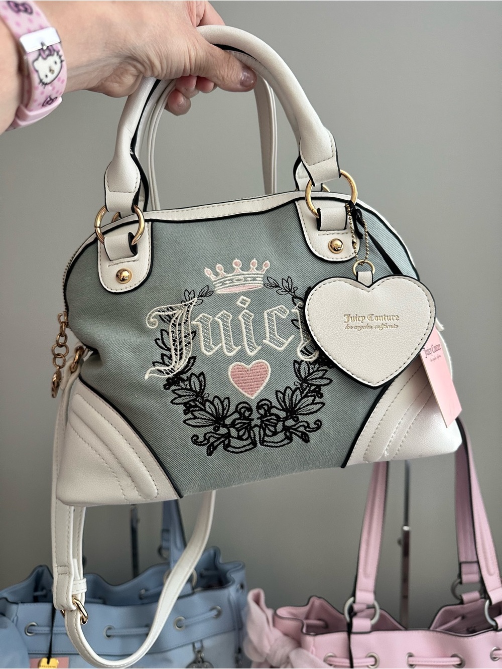 NWT~ JUICY COUTURE Denim Crossbody Satchel